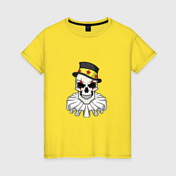 Женская футболка Череп циркового клоуна
