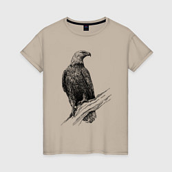Женская футболка Орёл на ветке
