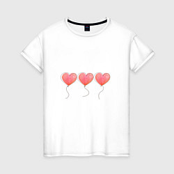 Женская футболка Сердечки - символ любви