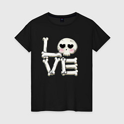 Женская футболка Любовь на костях