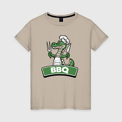 Женская футболка Барбекю от крокодила