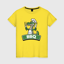Женская футболка Барбекю от крокодила