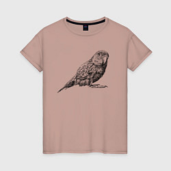 Женская футболка Любопытный попугай