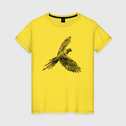 Женская футболка Попугай ара планирует