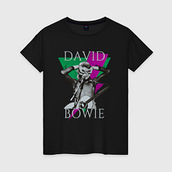 Женская футболка David Bowie hand goggles