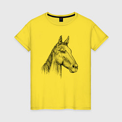 Женская футболка Голова коня