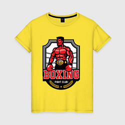 Женская футболка Fignt club boxing