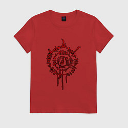 Футболка хлопковая женская Astarion - red symbol, цвет: красный
