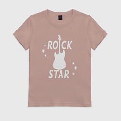 Женская футболка Звезда рок музыки
