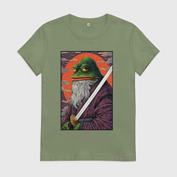 Футболка хлопковая женская Pepe samurai, цвет: авокадо