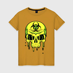 Женская футболка Biohazard skull