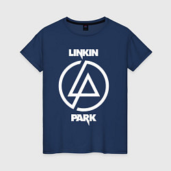 Футболка хлопковая женская Linkin Park logo, цвет: тёмно-синий