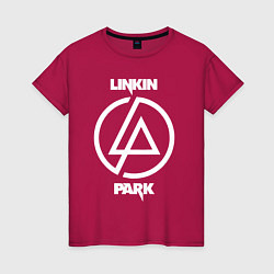 Футболка хлопковая женская Linkin Park logo, цвет: маджента