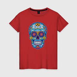 Женская футболка Череп мексиканский