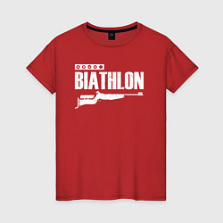 Женская футболка Biathlon - снайпер