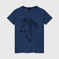 Женская футболка Одинокий волк