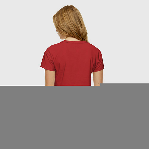 Женская футболка Rock music life / Красный – фото 4