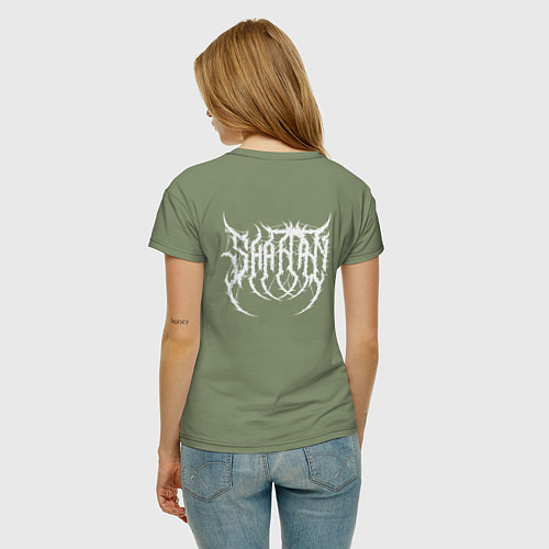 Женская футболка Death metal ImSHAITAN logo / Авокадо – фото 4