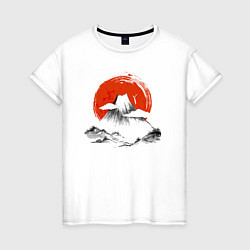 Женская футболка Японская гора