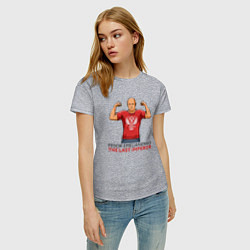 Футболка хлопковая женская Федор в футболке, цвет: меланж — фото 2