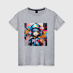 Женская футболка Девочка-космонавт