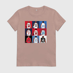 Футболка хлопковая женская Jordan plays, цвет: пыльно-розовый