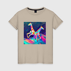 Женская футболка Жирафы кубизм