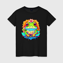 Женская футболка Неоновая лягушка