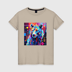 Женская футболка Пиксельный медведь