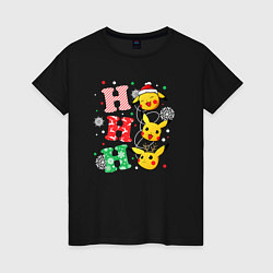 Женская футболка Pikachu ho ho ho
