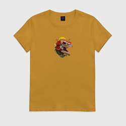 Женская футболка Ти-рекс на закате