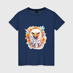 Женская футболка Орел в цветах