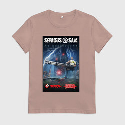 Футболка хлопковая женская Serious Sam 1 - second encounter, цвет: пыльно-розовый