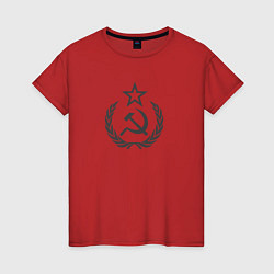 Женская футболка Герб СССР со звездой