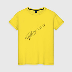 Женская футболка Невозможная вилка на светлом