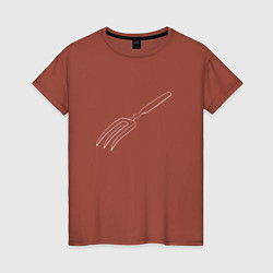 Женская футболка Невозможная вилка на тёмном