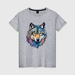 Женская футболка Перламутровый волк
