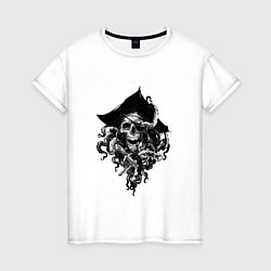 Женская футболка Пиратский череп
