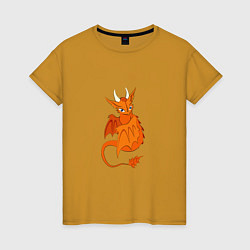 Женская футболка Оранжевый дракон