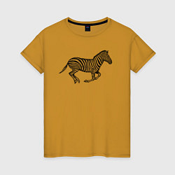 Женская футболка Профиль скачущей зебры