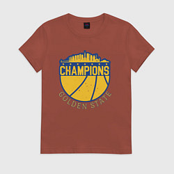Футболка хлопковая женская Champions Golden State, цвет: кирпичный