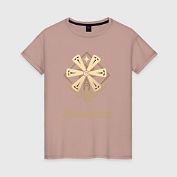 Женская футболка Мондштадт из Геншин Импакт
