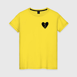 Женская футболка Разбитое сердце в груди