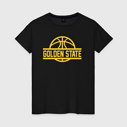 Футболка хлопковая женская Golden State team, цвет: черный