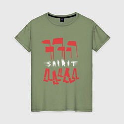 Футболка хлопковая женская Depeche Mode - Spirit tour merch, цвет: авокадо