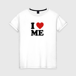 Женская футболка I love me - heart