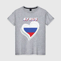 Женская футболка 47 регион Ленинградская область