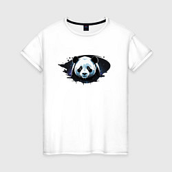 Женская футболка Грустная панда портрет