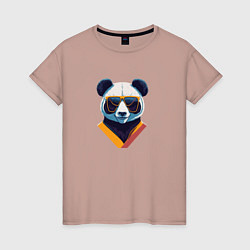 Женская футболка Панда в модных очках