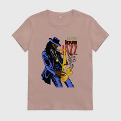 Женская футболка Just love jazz